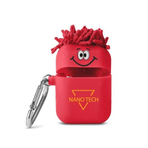 MopToppers. Silicone Earbud Case With Carabiner.