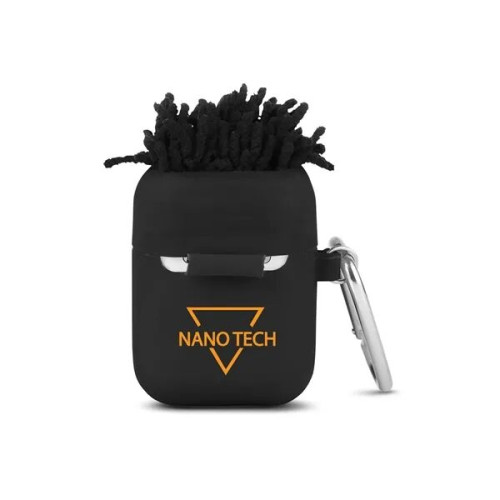 MopToppers. Silicone Earbud Case With Carabiner.