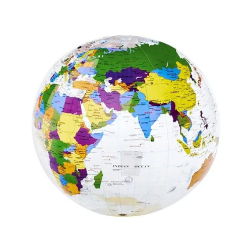 16" World Globe Beach Ball.