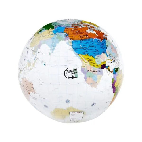 16" World Globe Beach Ball.