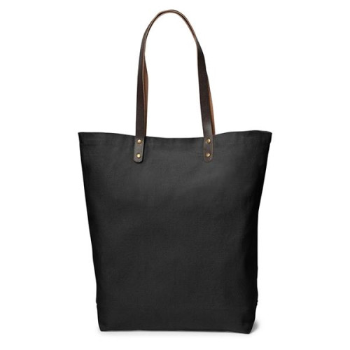 Urban Cotton Tote with Leather Handles