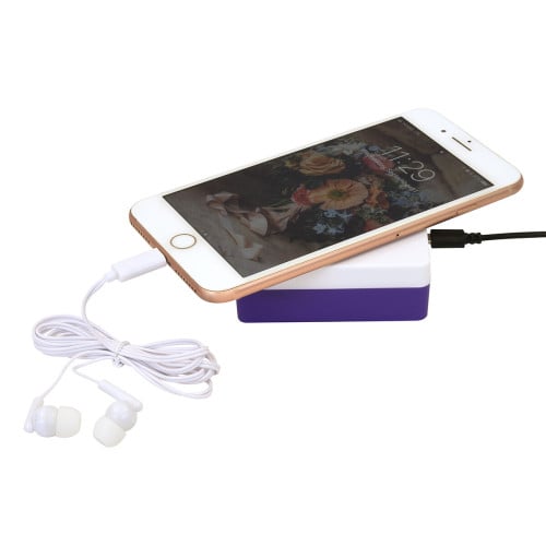 3-In-1 Stowaway Wireless Charging Kit With Earbuds