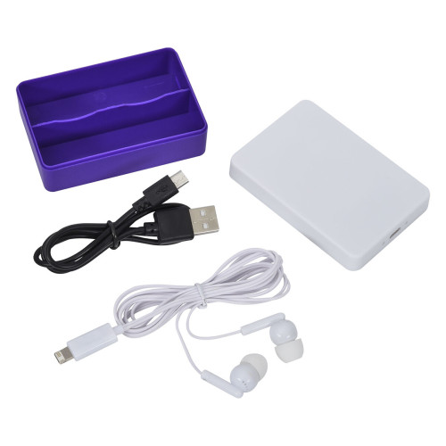 3-In-1 Stowaway Wireless Charging Kit With Earbuds