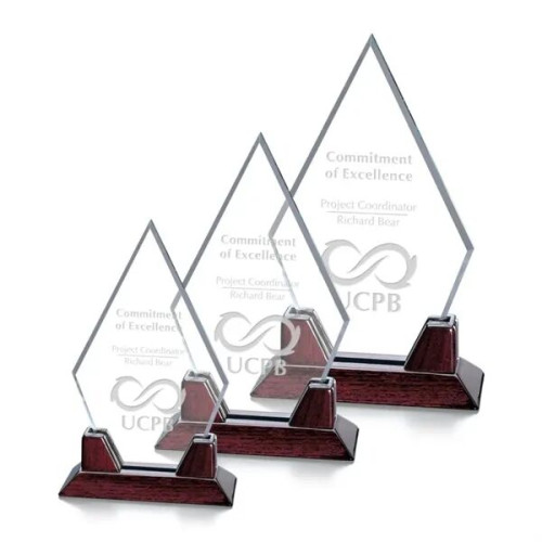Sunrise Award - Starfire/Rosewood 8.75"