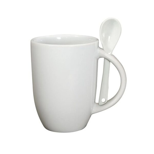 12 oz. Dapper Ceramic Mug With Spoon.