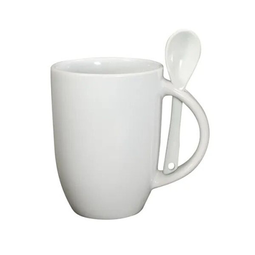 12 oz. Dapper Ceramic Mug With Spoon.