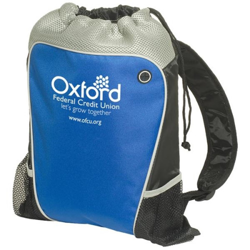 Hiker's Two-Tone Drawstring Backpack
