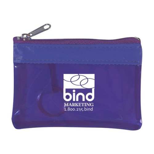 Translucent Zippered Coin Pouch