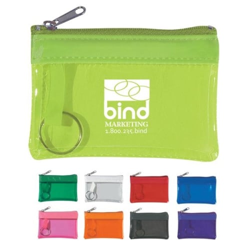 Translucent Zippered Coin Pouch