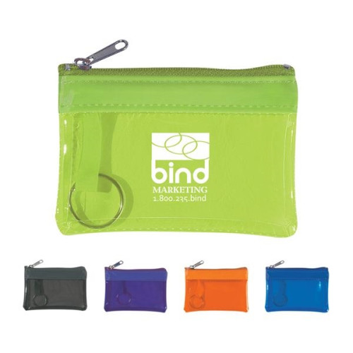 Translucent Zippered Coin Pouch