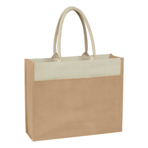 Jute Tote Bag With Front Pocket