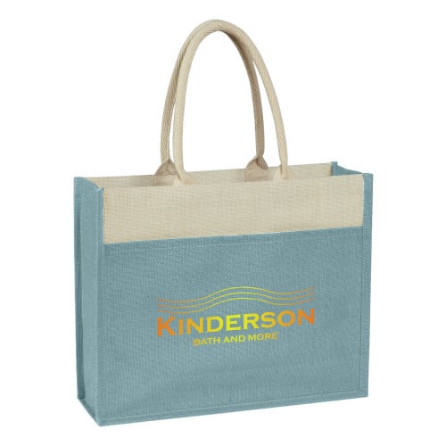 Jute Tote Bag With Front Pocket