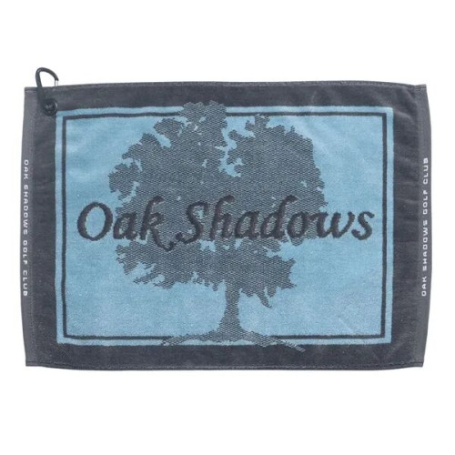 100% Cotton Jacquard Woven Golf Towel w/Carabiner