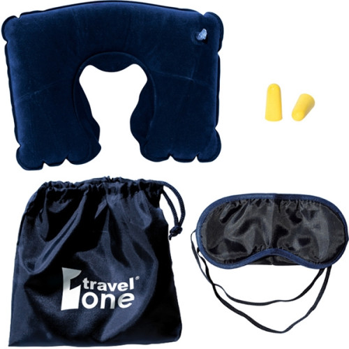 Travel Pillow Kit W/Ear Plugs & Eye Mask