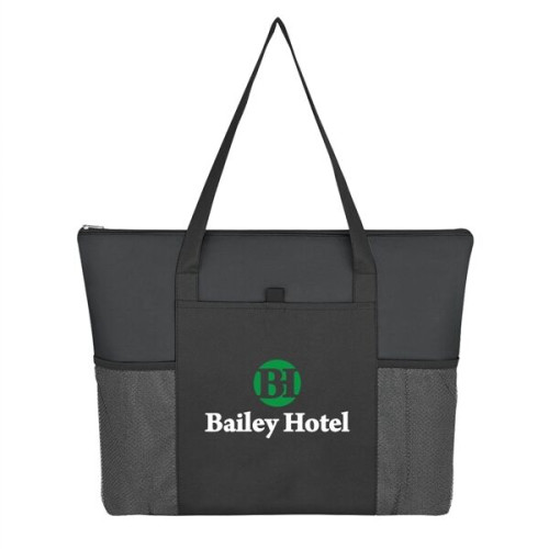 Non-Woven Voyager Zippered Tote Bag