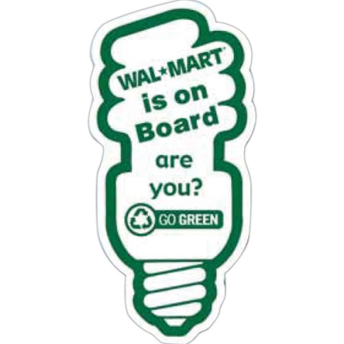 Go Green Fluorescent Lightbulb Magnet