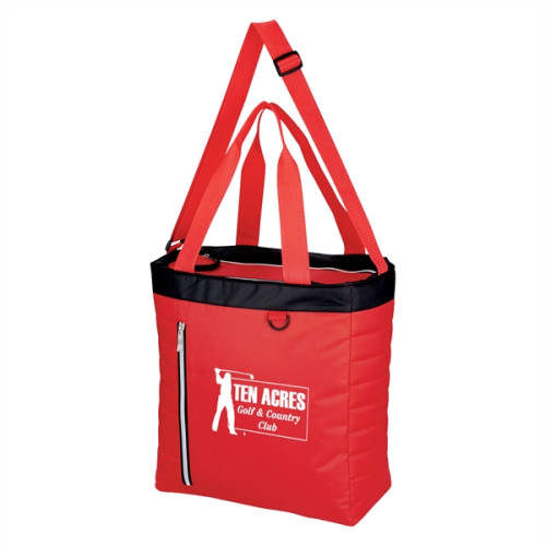 Quilted Slim Line Kooler Tote Bag