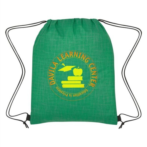 Crosshatch Non-Woven Drawstring Bag