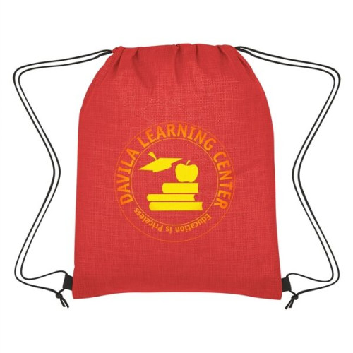Crosshatch Non-Woven Drawstring Bag