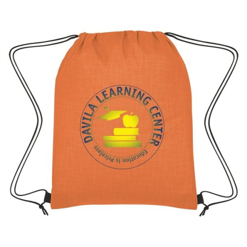 Crosshatch Non-Woven Drawstring Bag