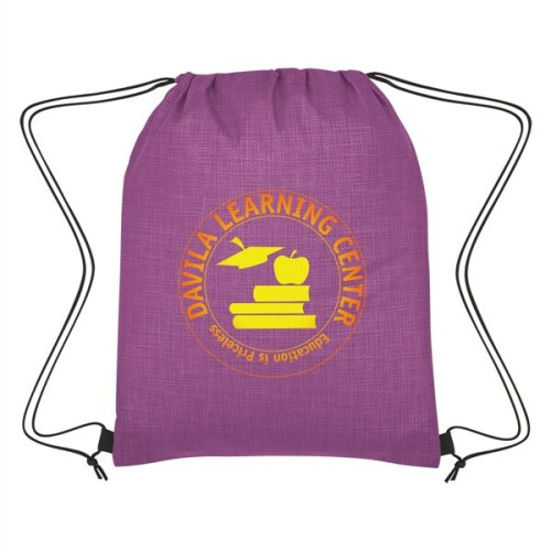 Crosshatch Non-Woven Drawstring Bag