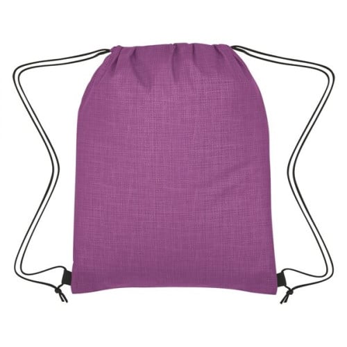Crosshatch Non-Woven Drawstring Bag