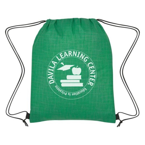 Crosshatch Non-Woven Drawstring Bag