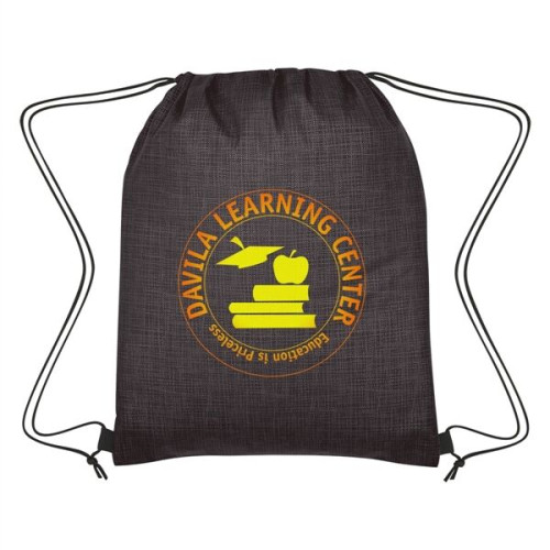 Crosshatch Non-Woven Drawstring Bag