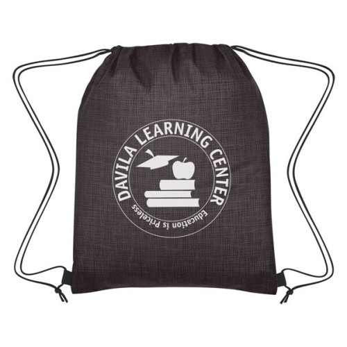 Crosshatch Non-Woven Drawstring Bag