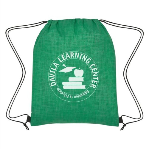 Crosshatch Non-Woven Drawstring Bag