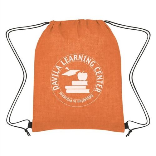 Crosshatch Non-Woven Drawstring Bag