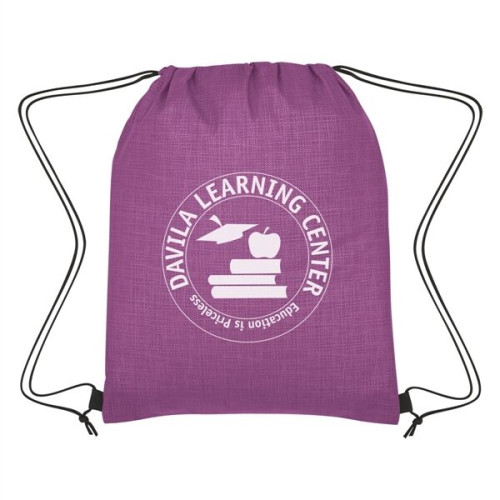 Crosshatch Non-Woven Drawstring Bag