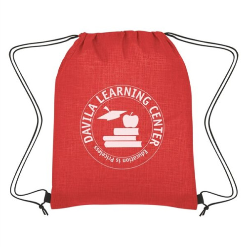 Crosshatch Non-Woven Drawstring Bag