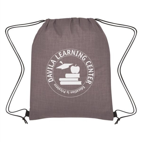 Crosshatch Non-Woven Drawstring Bag