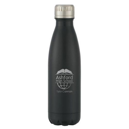 16 Oz. Matte Black Swiggy Stainless Steel Bottle