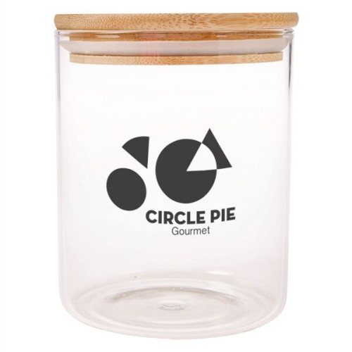Glass Container With Bamboo Lid